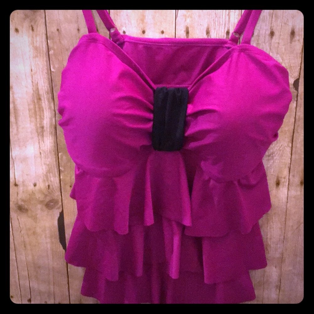 SALE Beautiful Raspberry  colored Swim Top